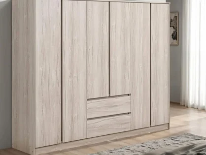 Seconique Malvern Urban Snow 6 Door 2 Drawer Wardrobe