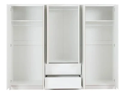 Seconique Malvern White 6 Door 2 Drawer Wardrobe