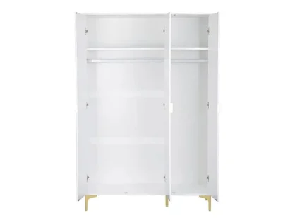 Seconique Miami White and Gold 3 Door Wardrobe