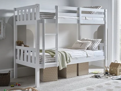 Bedmaster Icon White Bunk Bed Frame Bedmaster Icon White Bunk Bed Frame