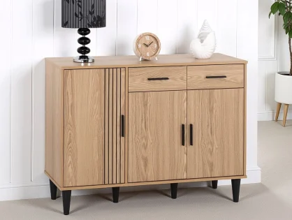 Seconique Tessa Natural Oak 3 Door 2 Drawer Sideboard