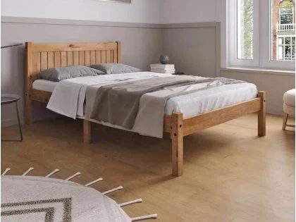 Clearance - Birlea Rio Pine Wooden 4ft Small Double Bed Frame Clearance - Birlea Rio Pine Wooden 4ft Small Double Bed Frame