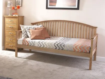 Clearance - GFW Madrid Oak Wooden Day Bed Frame
