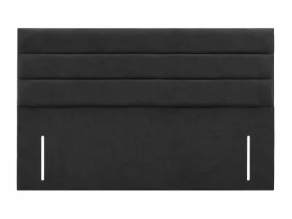 Clearance - Willow & Eve Ariana Floor Standing 4ft Small Double Black Faux Suede Fabric Headboard