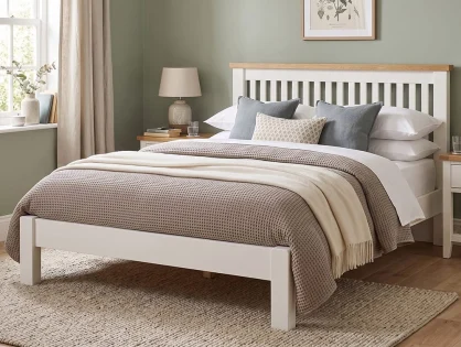 Seconique Windsor Ivory and Oak Wooden Bed Frame (Low Footend) Seconique Windsor Ivory and Oak Wooden Bed Frame (Low Footend)