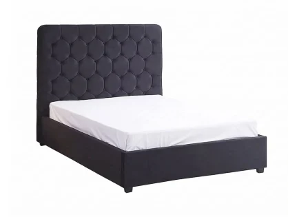 Seconique Madison Black Velvet Fabric Bed Frame Seconique Madison Black Velvet Fabric Bed Frame