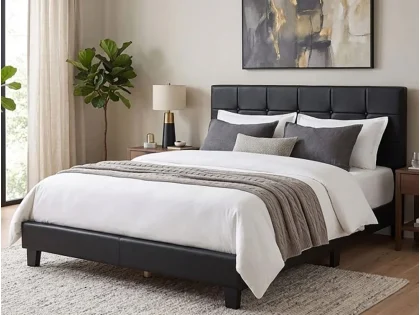 Seconique Arran Black Fabric Bed Frame