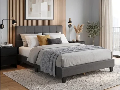 Seconique Arran Grey Fabric Bed Frame