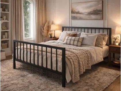 Time Living Metro Black Metal Bed Frame Time Living Metro Black Metal Bed Frame