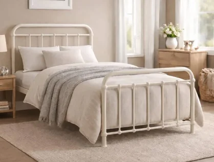 Time Living Miami Ivory Metal Bed Frame Time Living Miami Ivory Metal Bed Frame