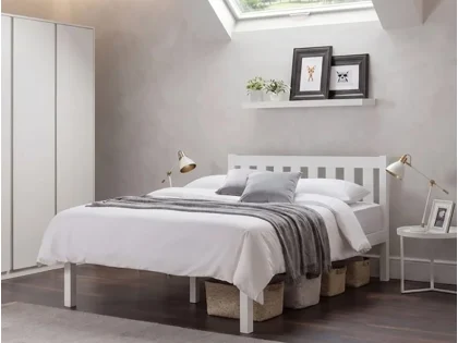 Julian Bowen Luna Surf White Wooden Bed Frame Julian Bowen Luna Surf White Wooden Bed Frame