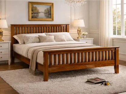 Time Living Turin Honey Oak Wooden Bed Frame