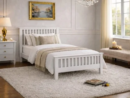 Time Living Turin White Wooden Bed Frame Time Living Turin White Wooden Bed Frame
