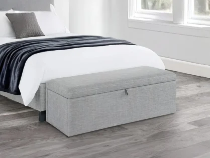 Julian Bowen Sorrento Light Grey Linen Fabric Blanket Box Julian Bowen Sorrento Light Grey Linen Fabric Blanket Box