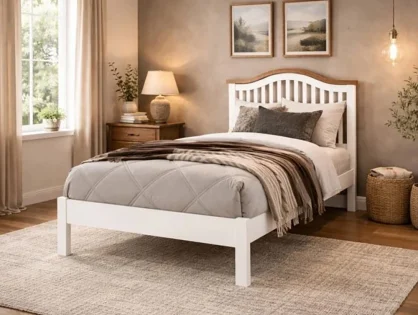 Time Living Chester White and Oak Wooden Bed Frame Time Living Chester White and Oak Wooden Bed Frame