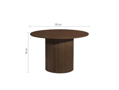 Birlea Axel Walnut Round Dining Table & 4 Chair Set