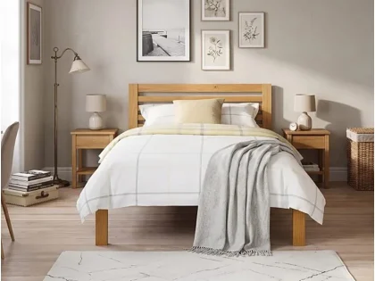 Julian Bowen Slocum Antique Pine Wooden Bed Frame Julian Bowen Slocum Antique Pine Wooden Bed Frame