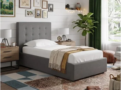 LPD Lucca Grey Fabric Bed Frame