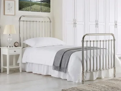 Time Living Rose Chrome Metal Bed Frame