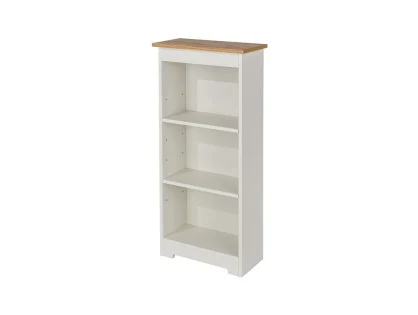 Core Colorado White and Oak Low Narrow Bookcase Core Colorado White and Oak Low Narrow Bookcase