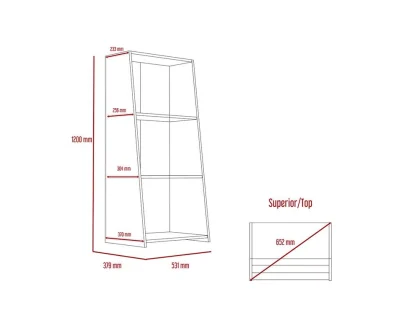 Core Dallas White and Grey Oak Low Bookcase Core Dallas White and Grey Oak Low Bookcase