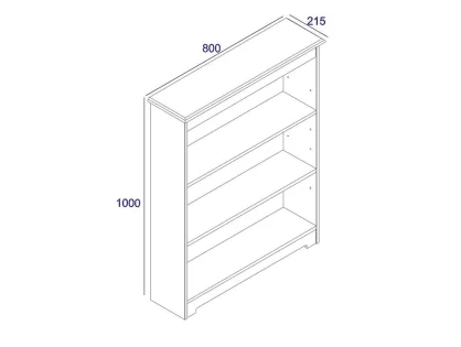 Core Colorado White and Oak Low Wide Bookcase Core Colorado White and Oak Low Wide Bookcase