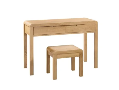 Julian Bowen Curve Oak 2 Drawer Dressing Table and Stool (Assembled) Julian Bowen Curve Oak 2 Drawer Dressing Table and Stool (Assembled)