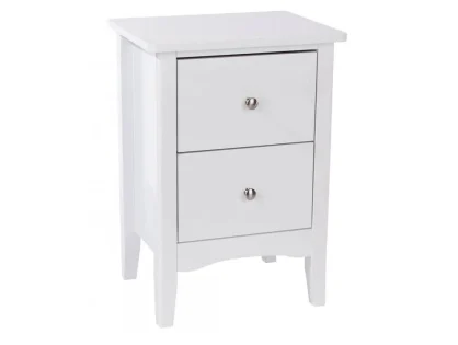 Core Como White 2 Drawer Bedside Table Core Como White 2 Drawer Bedside Table