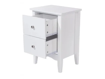 Core Como White 2 Drawer Bedside Table Core Como White 2 Drawer Bedside Table