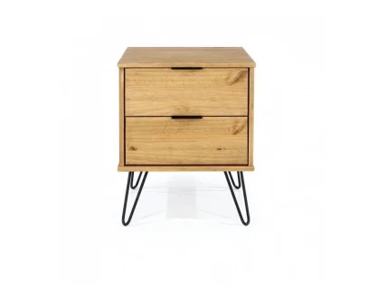 Core Augusta Waxed Pine 2 Drawer Bedside Table Core Augusta Waxed Pine 2 Drawer Bedside Table