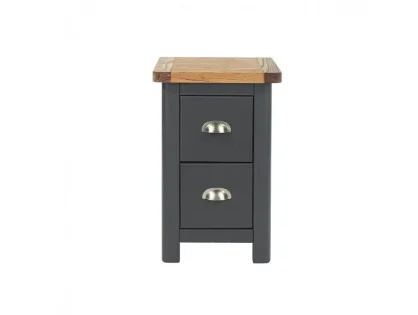 Core Dunkeld Midnight Blue and Oak 2 Drawer Petite Bedside Table Core Dunkeld Midnight Blue and Oak 2 Drawer Petite Bedside Table