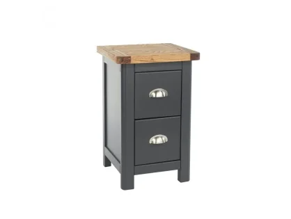 Core Dunkeld Midnight Blue and Oak 2 Drawer Petite Bedside Table Core Dunkeld Midnight Blue and Oak 2 Drawer Petite Bedside Table