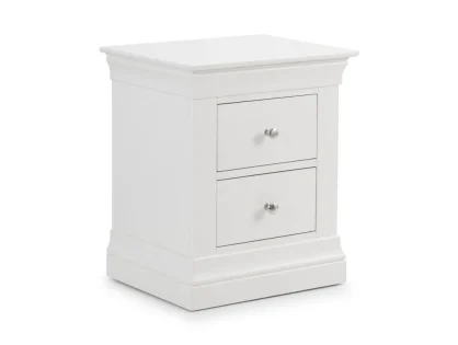 Julian Bowen Clermont Surf White 2 Drawer Bedside Table Julian Bowen Clermont Surf White 2 Drawer Bedside Table