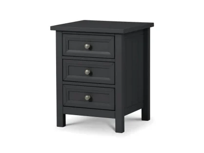 Julian Bowen Maine Anthracite 3 Drawer Bedside Table Julian Bowen Maine Anthracite 3 Drawer Bedside Table