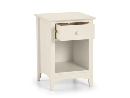 Julian Bowen Cameo 1 Drawer Ivory Wooden Bedside Table Julian Bowen Cameo 1 Drawer Ivory Wooden Bedside Table