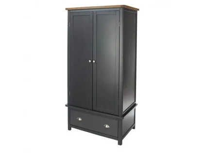 Core Dunkeld Midnight Blue and Oak 2 Door 1 Drawer Wardrobe Core Dunkeld Midnight Blue and Oak 2 Door 1 Drawer Wardrobe