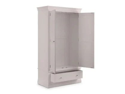 Julian Bowen Clermont Light Grey 2 Door 1 Drawer Wardrobe Julian Bowen Clermont Light Grey 2 Door 1 Drawer Wardrobe