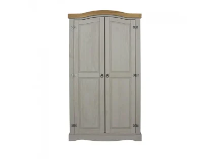 Core Corona Grey and Waxed Pine 2 Door Wardrobe Core Corona Grey and Waxed Pine 2 Door Wardrobe