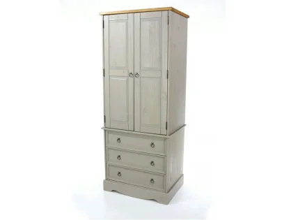 Core Corona Grey and Waxed Pine 2 Door 3 Drawer Wardrobe Core Corona Grey and Waxed Pine 2 Door 3 Drawer Wardrobe