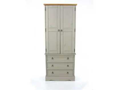 Core Corona Grey and Waxed Pine 2 Door 3 Drawer Wardrobe Core Corona Grey and Waxed Pine 2 Door 3 Drawer Wardrobe