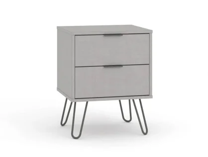 Core Augusta Grey 2 Drawer Bedside Table Core Augusta Grey 2 Drawer Bedside Table