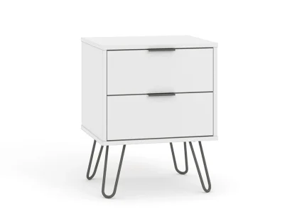 Core Augusta White 2 Drawer Bedside Table Core Augusta White 2 Drawer Bedside Table