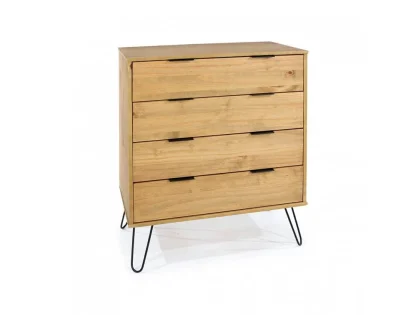 Core Augusta Waxed Pine 4 Drawer Chest of Drawers Core Augusta Waxed Pine 4 Drawer Chest of Drawers