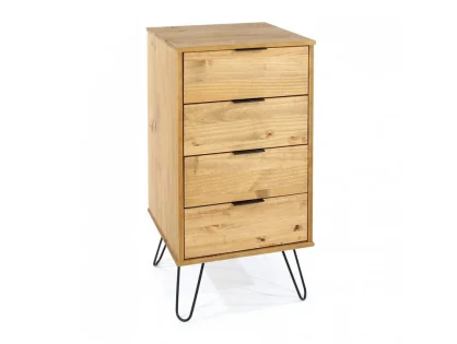 Core Augusta Waxed Pine 4 Drawer Narrow Chest of Drawers Core Augusta Waxed Pine 4 Drawer Narrow Chest of Drawers
