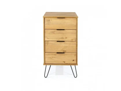 Core Augusta Waxed Pine 4 Drawer Narrow Chest of Drawers Core Augusta Waxed Pine 4 Drawer Narrow Chest of Drawers