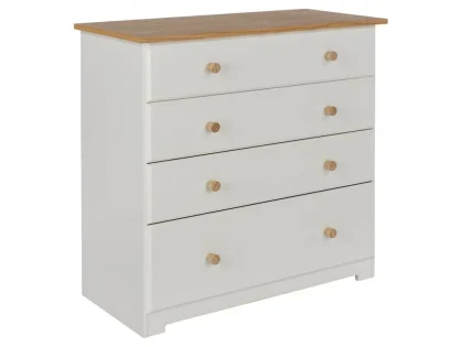 Core Colorado White and Oak 4 Drawer Chest of Drawers Core Colorado White and Oak 4 Drawer Chest of Drawers