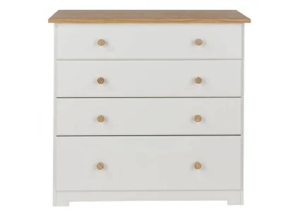 Core Colorado White and Oak 4 Drawer Chest of Drawers Core Colorado White and Oak 4 Drawer Chest of Drawers