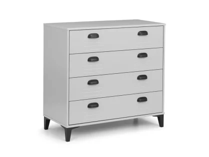 Julian Bowen Lakers 4 Drawer Grey Chest of Drawers Julian Bowen Lakers 4 Drawer Grey Chest of Drawers