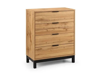 Julian Bowen Bali Oak 4 Drawer Chest of Drawers Julian Bowen Bali Oak 4 Drawer Chest of Drawers