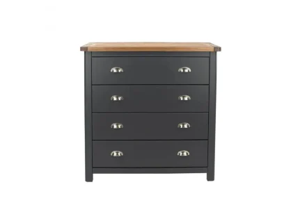 Core Dunkeld Midnight Blue and Oak 4 Drawer Chest of Drawers Core Dunkeld Midnight Blue and Oak 4 Drawer Chest of Drawers